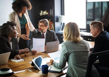 Meeting between law firm and clients