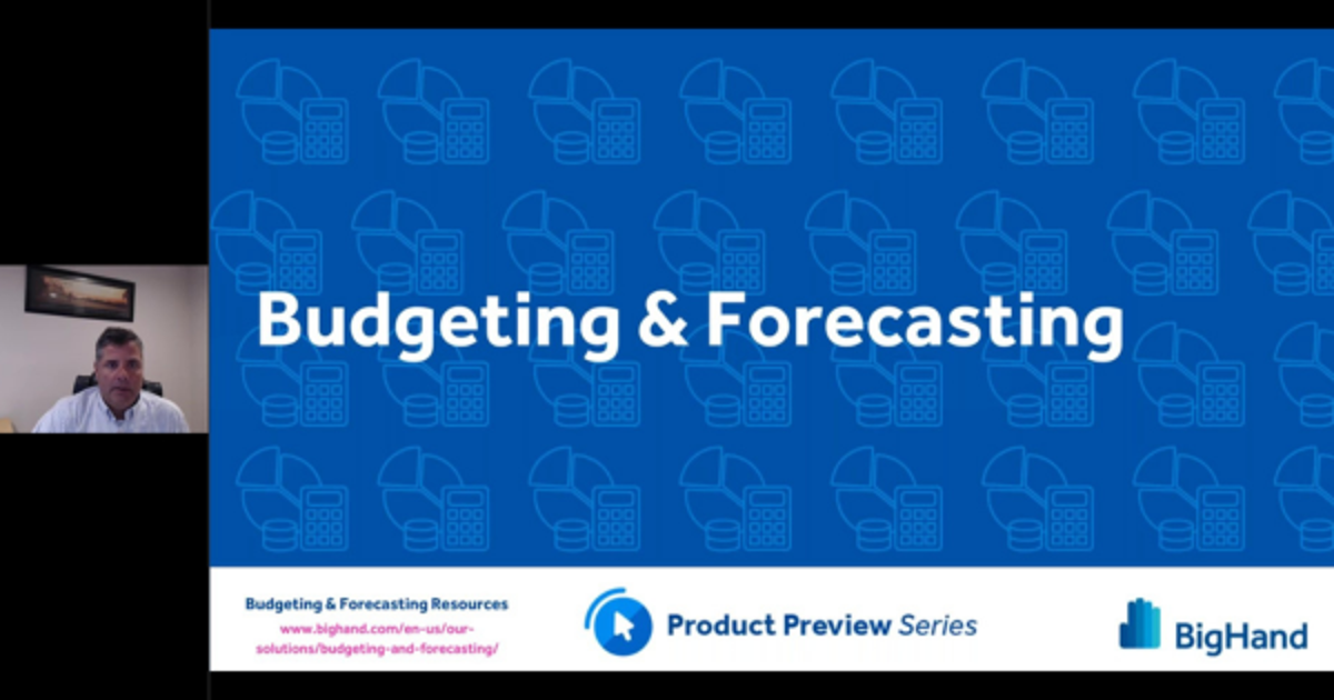 Webinar Product Preview Demo Series Budgeting Forecasting