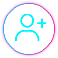 Outline of person with plus sign