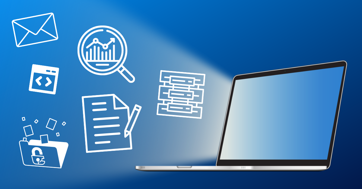 Image showing data transfers that occur without a metadata cleansing tool when sending emails and sharing files