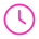 clock icon in pink