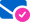 envelope with pink checkmark
