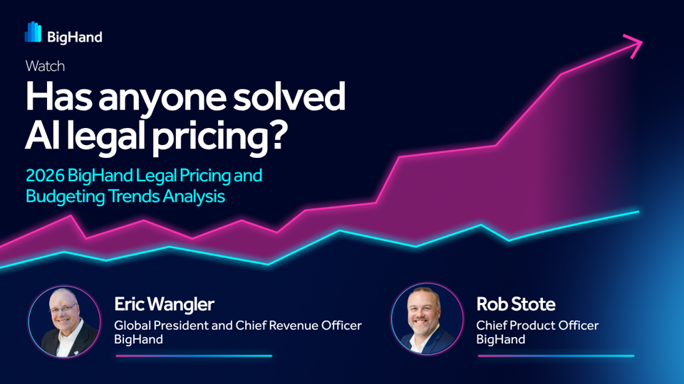 2026 Legal Pricing & Budgeting Trends Analysis for Law Firms | BigHand
