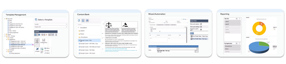 BigHand Document Creations UK and AU product screen shots