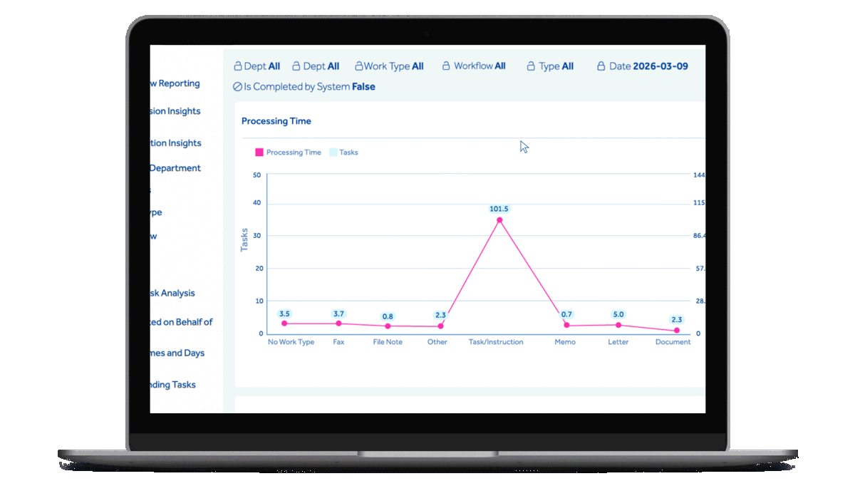 BigHand Workflow Management Product Screenshot