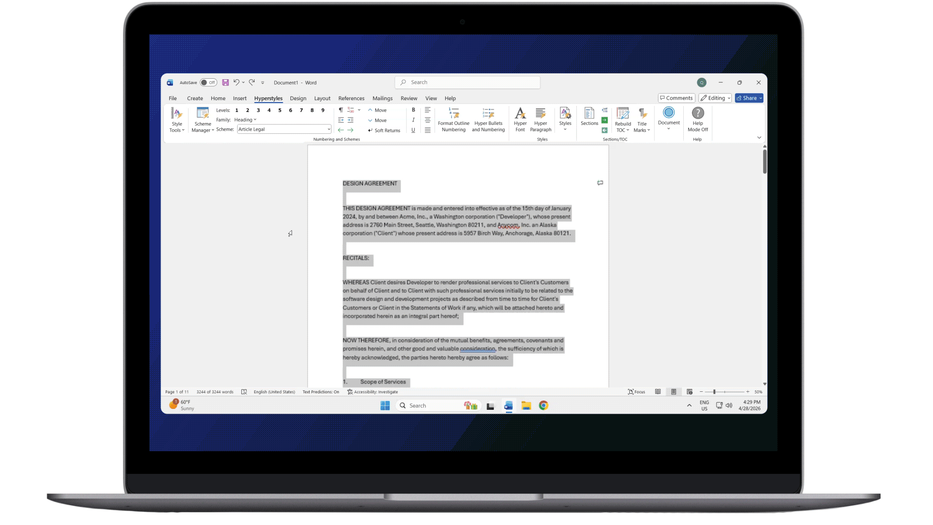 <p>Document Creation</p>
