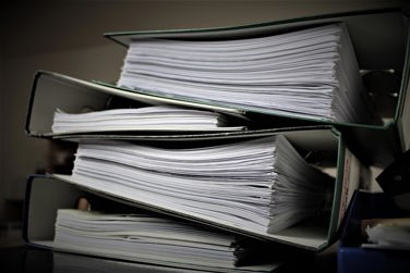 Binders with discovery documents