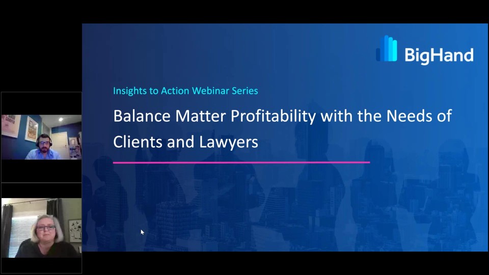 Balance Matter Profitability With The Needs Of Clients And Lawyers Frame At 0M2s