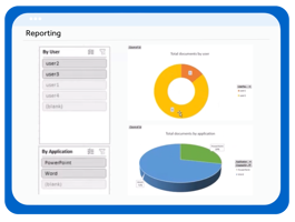 Screenshot of Reporting in BigHand's Document Creation
